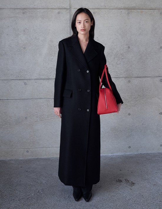 [ORR] 테일러드 더블 롱 코트_블랙 2종(택1)