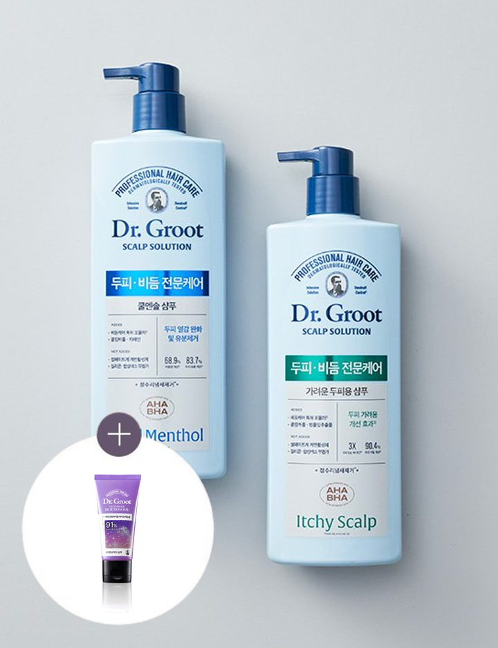 [닥터그루트] (NEW 익스트림 쿨링)스칼프솔루션 샴푸 700ml 3종 (택1)