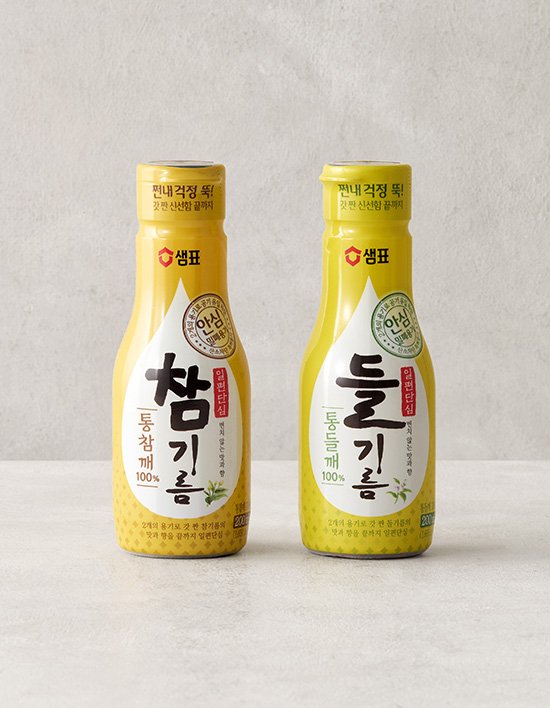 [샘표] 100% 통참기름 & 통들기름 2종 (택1)