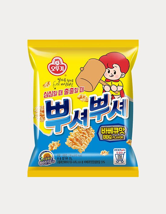 [오뚜기] 뿌셔뿌셔 바베큐맛 90g