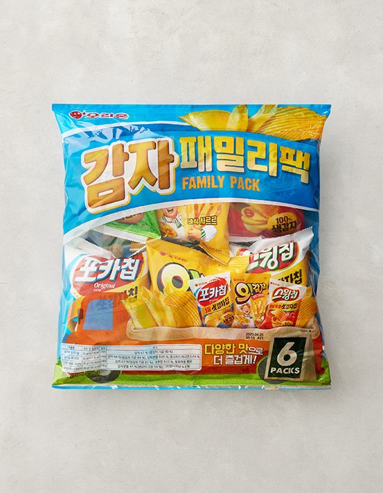 [오리온] 감자패밀리팩 대용량 180g (포카칩 & 스윙칩 & 오감자)