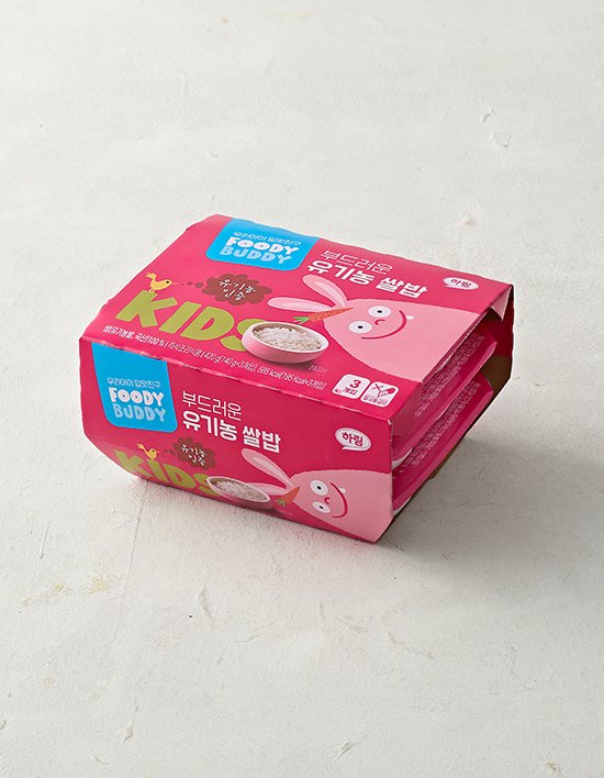 [푸디버디] 부드러운 유기농 쌀밥 3입