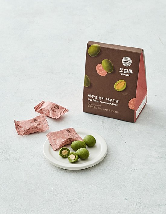 [오설록] 제주섬 녹차 아몬드볼 초콜릿 80g
