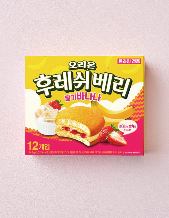 [오리온] 후레쉬베리 딸기바나나 12입