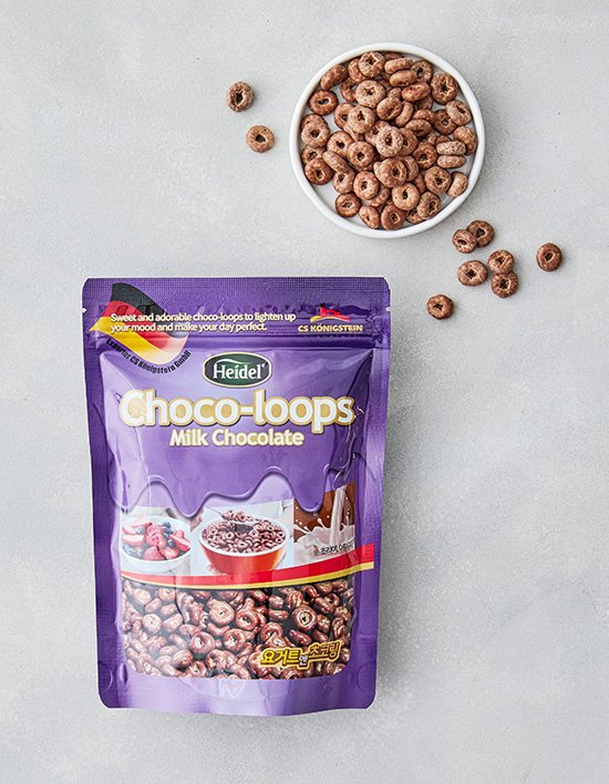 [하이델] 초코룹스 초코링 시리얼 110g