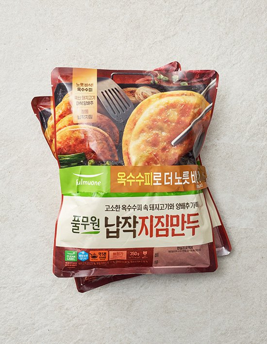 [풀무원] 납작지짐만두 350g X 2개입