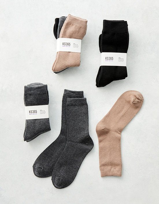 [KS365] 따듯하게 감싸주는 캐시미어 양말 5종(3개입)(택1)