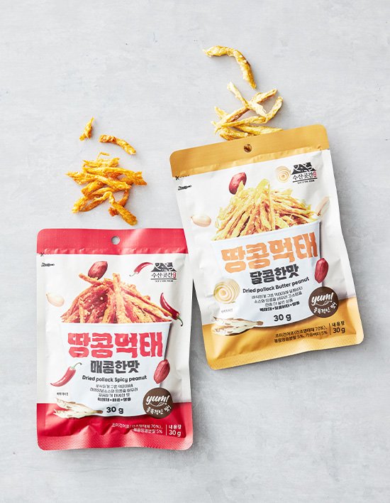 [수산곳간] 그시절 빠삭 땅콩먹태 30g 2종 (택1)