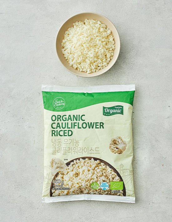 [퀵쿠킹] 유기농 컬리플라워 라이스드 600g