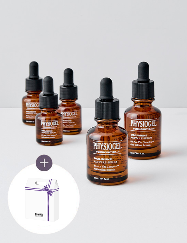 [피지오겔] 데일리뮨 앰플 30ml 2+1 선물세트 (30ml 2개+10ml 소용량 3개 세트+포장박스)