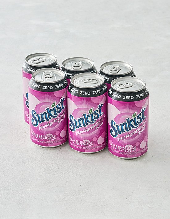 [썬키스트] 제로 자두자몽 소다 (355mL X 6개)