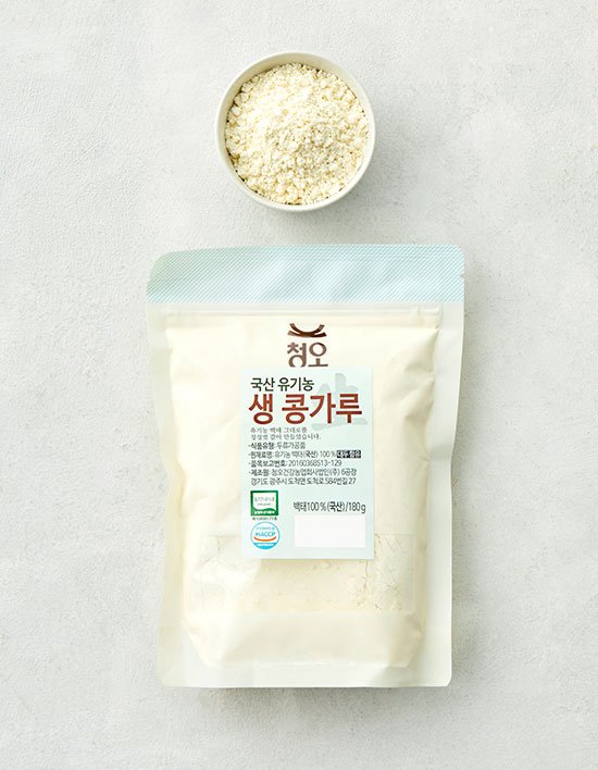 [청오건강] 국산 유기농 생 콩가루 180g 