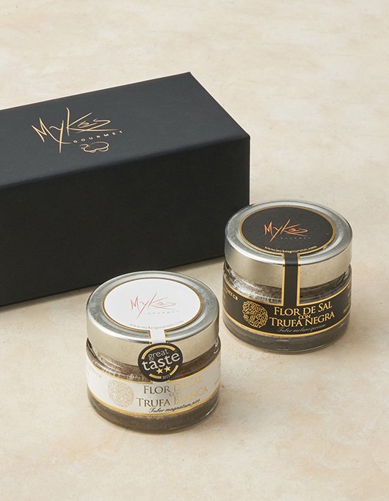 [선물세트] 마이크고메 화이트&블랙트러플 소금 2종 세트(게랑드 플뢰르드셀 꽃소금)