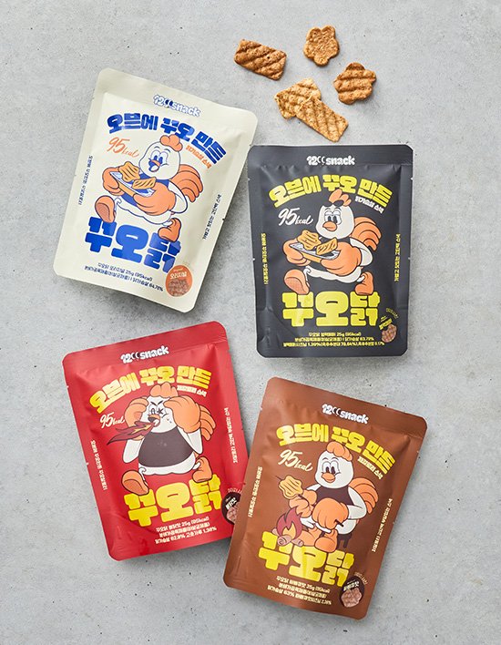 [꾸오닭] 오븐에 꾸오 만든 닭가슴살 스낵 4종