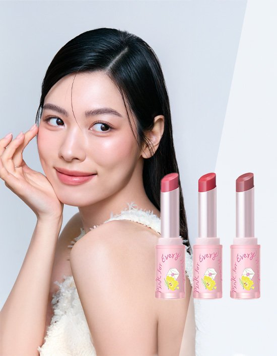 [에이지투웨니스] [SAKI콜라보]케어글로우 립 밤 핑크 포 에브리 하트 에디션 3종 (택1)