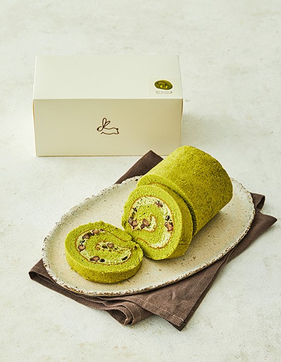 [한스케익] 말차 커스터드 롤 370g