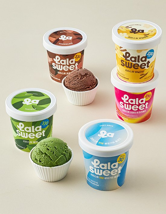 [라라스윗] 칼로리가 가벼운 아이스크림 474mL 8종 (택1)