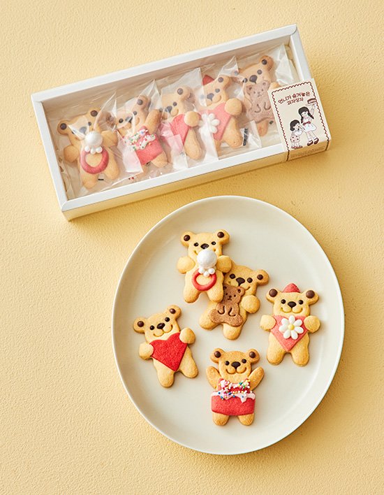 [언니가 숨겨놓은 과자상자] 러브베어 쿠키세트 (5개입)