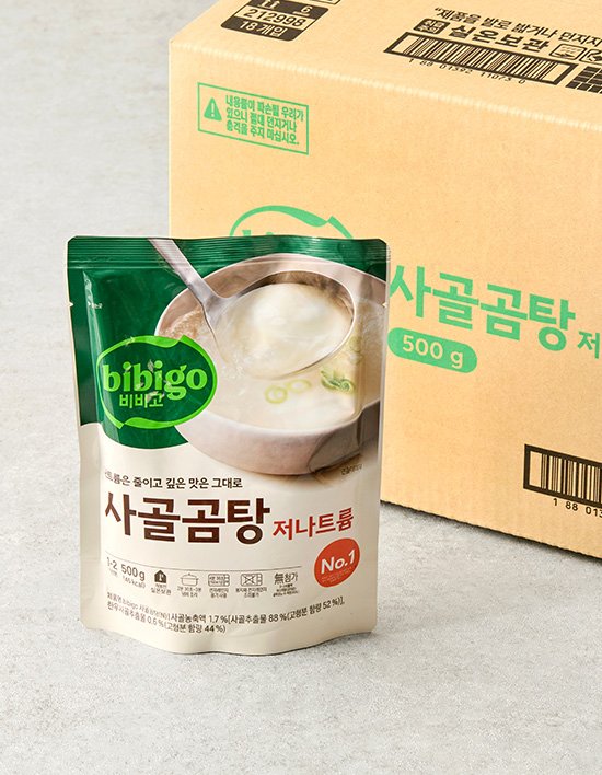 [비비고] 저나트륨 사골곰탕 500g*18개입