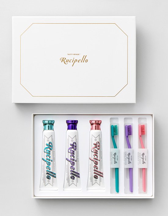 [루치펠로] 치약&칫솔 6종 선물세트(쇼핑백 포함)