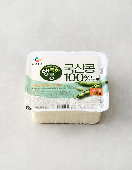[CJ] 행복한콩 국산콩 두부 찌개용 380g