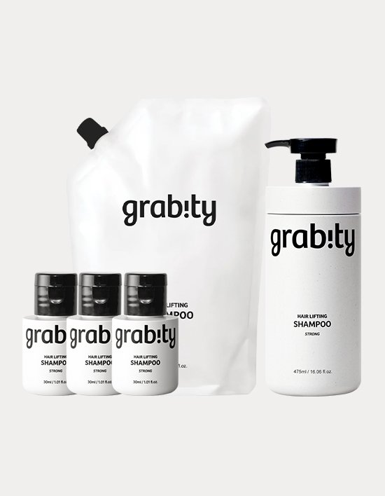 [그래비티] 헤어리프팅 샴푸 스트롱 기획세트 (본품1 + 리필1 + 여행용3)