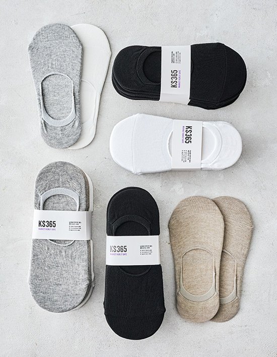 [KS365] 벗겨지지 않는 페이크삭스 양말 6종(10개입)(택1)