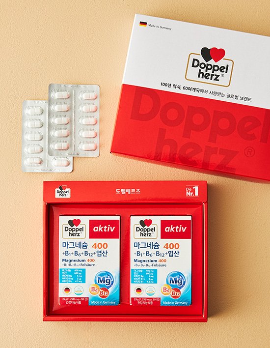 [선물세트] 도펠헤르츠 마그네슘 400 x 2박스(60일분)