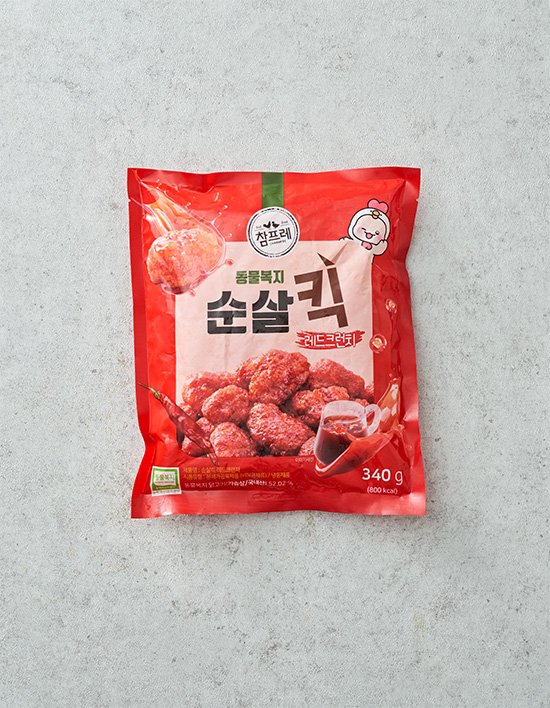 [참프레] 동물복지 순살킥 레드크런치 340g