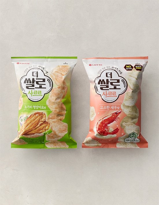 [롯데] 더쌀로 사르르 라이스 스낵 2종 (택1)