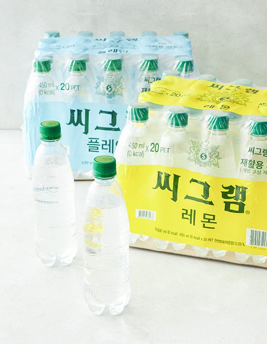 [씨그램] 무라벨 탄산수 3종 (450mL X 20개)