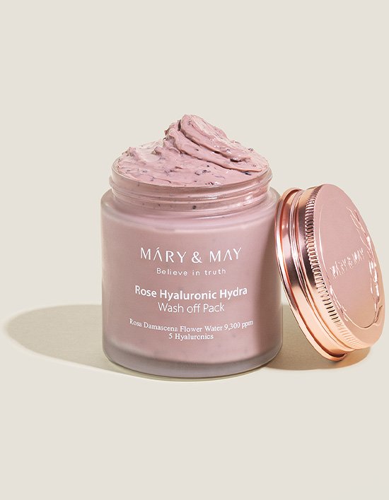 [마리엔메이] 비건 로즈 히알루로닉 하이드라 워시오프팩 듀오 세트 (125g x2)