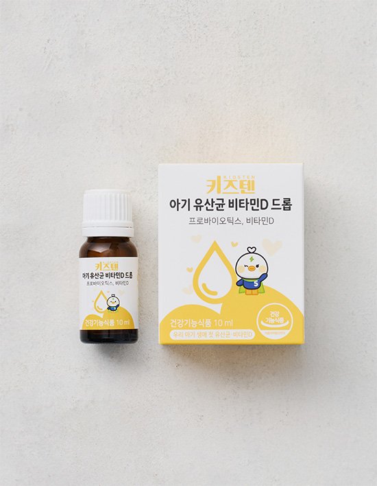 [키즈텐] 아기 유산균 비타민D 드롭 (60일분)