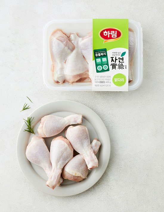 [자연실록] 동물복지 닭 다리 400g (냉장)