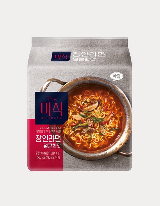 [The미식] 장인라면 얼큰한맛 4입