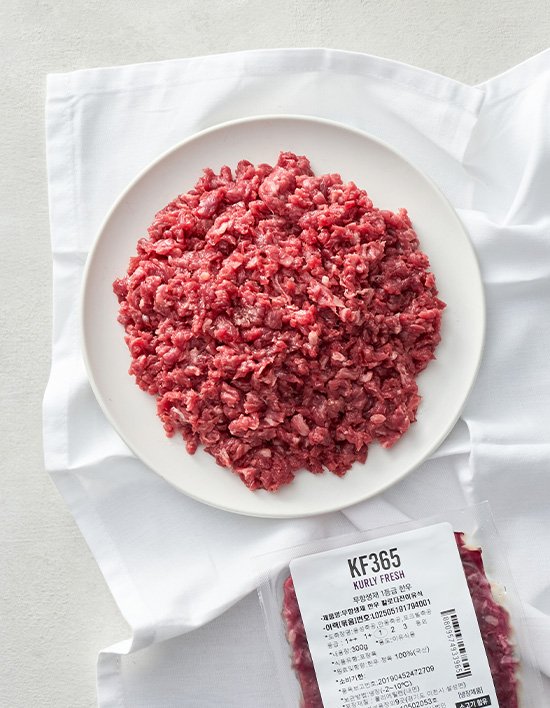 [KF365] 무항생제 1등급 한우 칼 다짐육 300g