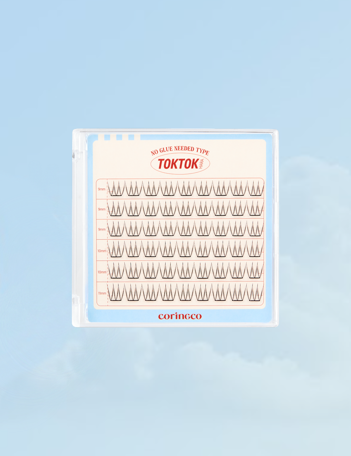 [코링코] 톡톡하라 노글루 속눈썹 #퓨어 라이트 (54pcs)