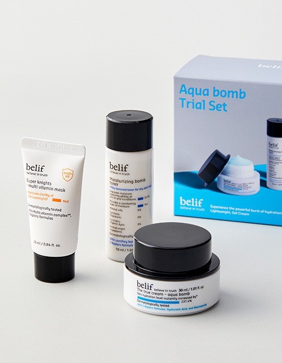 [빌리프] 아쿠아 밤 30ml 트라이얼 세트 (+토너50ml+비타민 마스크25ml+쇼핑백)