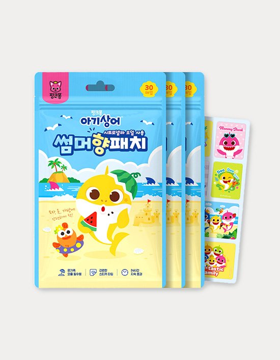 [아텍스] 핑크퐁 아기상어 썸머향패치 3개입