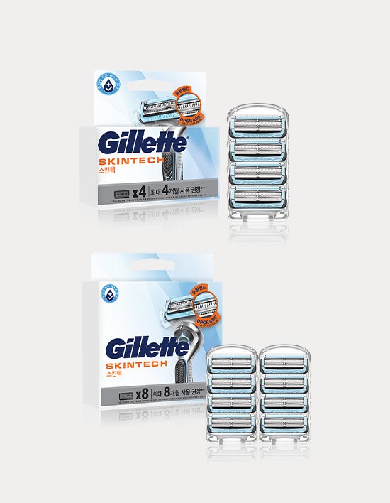 [질레트] 스킨텍 매뉴얼 면도날 4입/ 8입 2종 (택1)