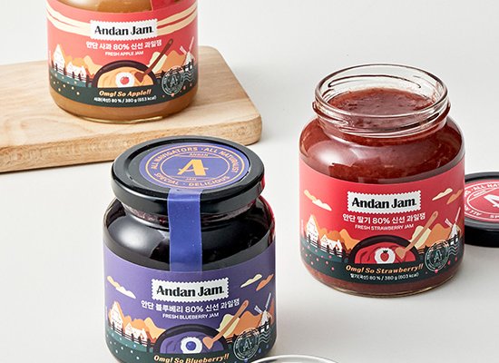 [안단잼] 과일함량 80% 잼 3종 (택1)