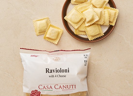 [까사까누띠] 콰트로 포르마지 라비올로니 파스타 | 컬리