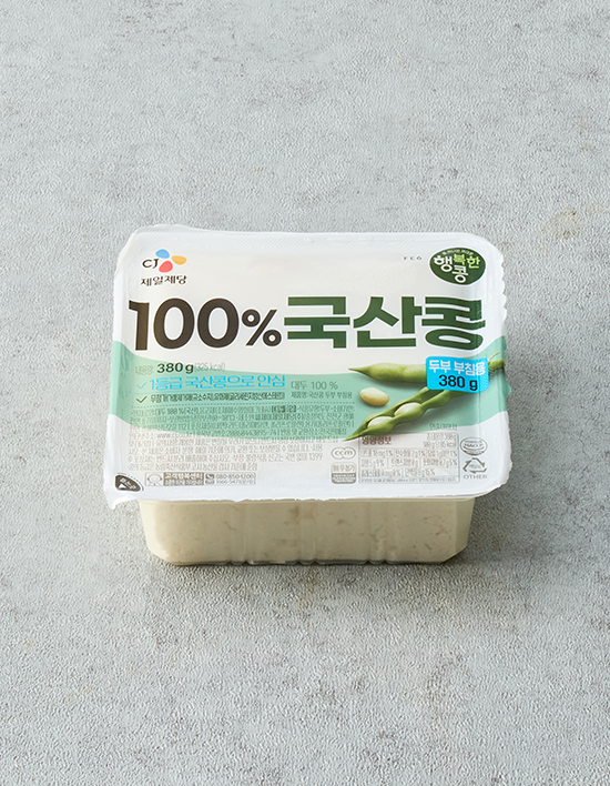 [CJ] 행복한콩 국산콩 두부 부침용 380g