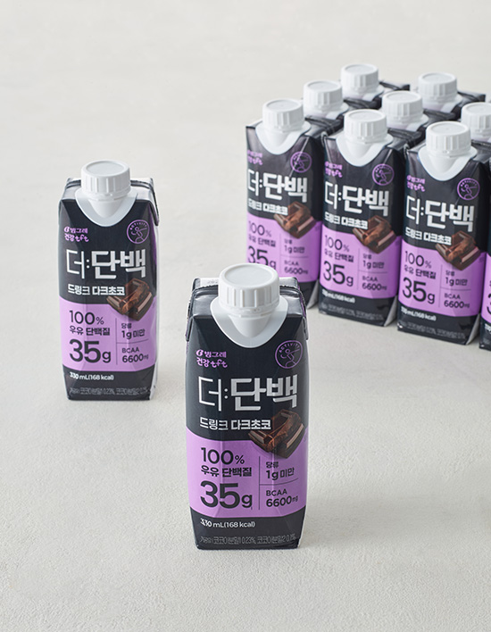 [빙그레] 더단백 드링크 다크초코 단백질 35g 12팩