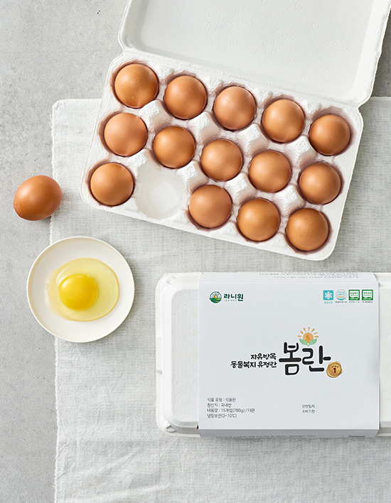 [봄란] 자유방목 동물복지 유정란 15구