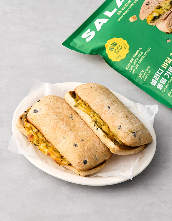 [샐러디] 바질 치즈 통밀 가득 치아바타 샌드위치 (2입)