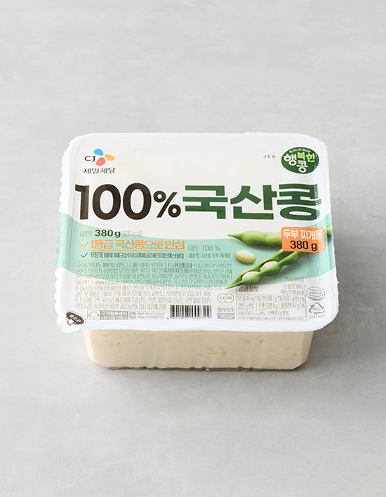 [CJ] 행복한콩 국산콩 두부 찌개용 380g