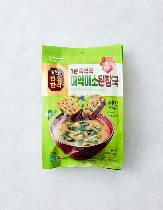 [풀무원] 반듯한식 1분즉석국 미역미소된장국_6g*5입