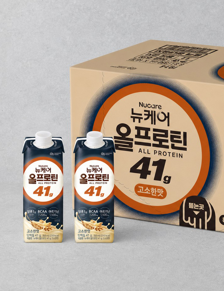 [대상웰라이프] 뉴케어 올프로틴 41g 고함량 단백질 고소한맛 18개입