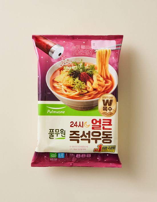 [풀무원] 24시얼큰즉석우동 328g